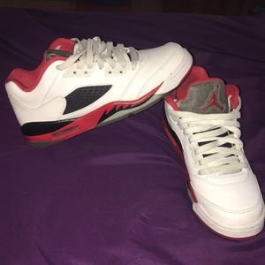“ Fire Red “ low top jordan 5s